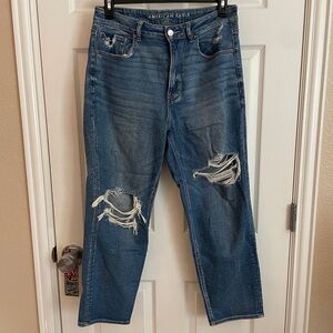 American Eagle Stretch Mom Straight Denim Jeans